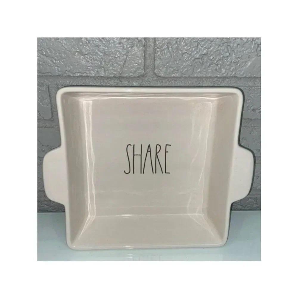 RAE DUNN "SHARE" Oven Safe Square Baking Dish